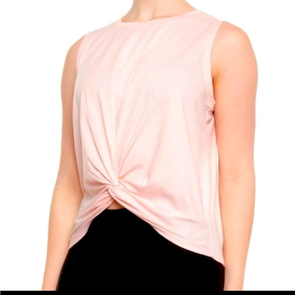 Eddie Bauer Tops - Eddie Bauer shirt - light pink sleeveless twist front NWT